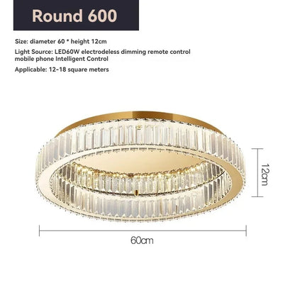 DecorBites™ Crystal Circle LED Ceiling Chandelier for Modern Living Spaces