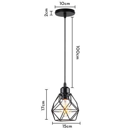DecorBites™ Industrial Black Mini Pendant Light for Dining Room, Bar, and Clothing Store