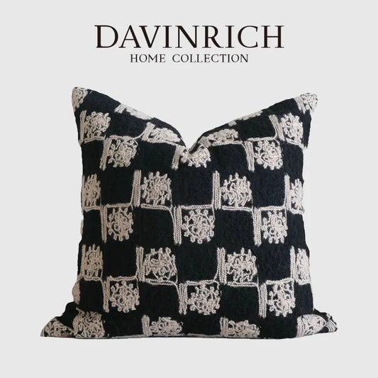 Decorbites™ Französische Sonnenblumen-Stickerei Dekorative Kissenbezug Vintage Chic Heimdekoration