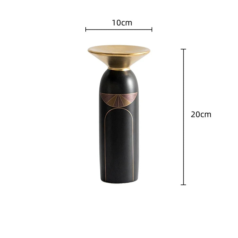 Decorbites™ Golden Tablettenvase Kerzenleuchter-Set – Elegante Wohnaccessoires & Blumenarrangements-Zubehör