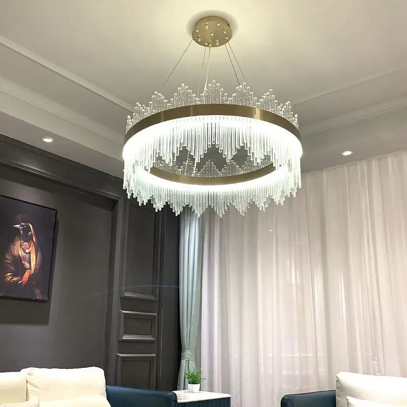 Decorbites™ Kristall-LED-Kronleuchter: Luxuriöse dimmbare Pendelleuchte für Schlafzimmer, Wohnzimmer, Esszimmer