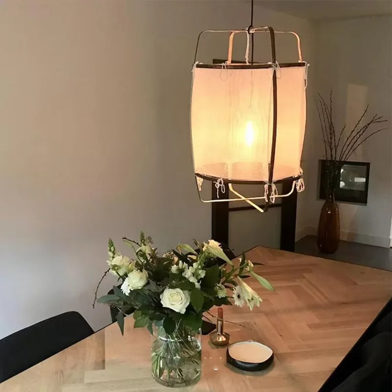 Decorbites™ Leinenstoff-Hängeleuchte: Elegante Boho-Stoff-Leuchter für Zuhause, Restaurant, Hotel
