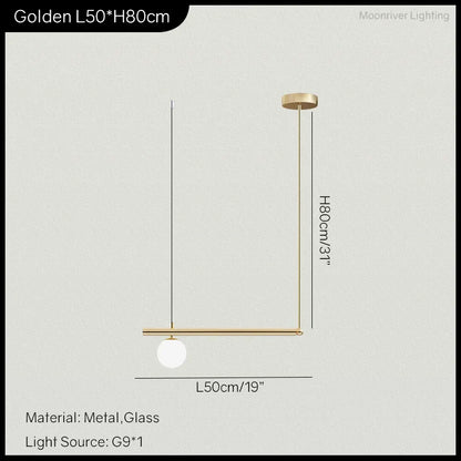 DecorBites™ Linear Minimalist Chandelier Pendant Light for Living Room, Dining Table Ceiling Decor