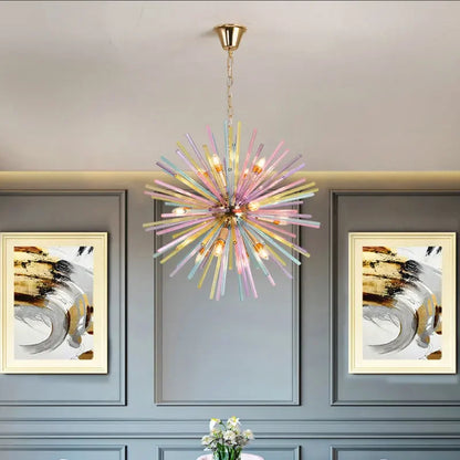 Decorbites™ Löwenzahn-Kronleuchter-Beleuchtung - Nordisches Kugel-Regenbogen-Hängeleuchte, personalisiertes kreatives Design