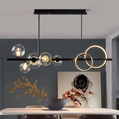 Decorbites™ Glasblasen-Kronleuchter: Moderne nordische LED-Hängeleuchte für Esszimmer und Küche