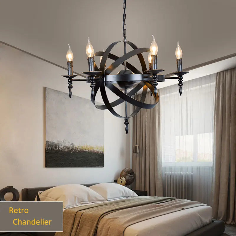 Decorbites™ Eisenleuchter: Retro-Industrielle Globusbeleuchtung für Wohnzimmer, Küche, Esszimmer