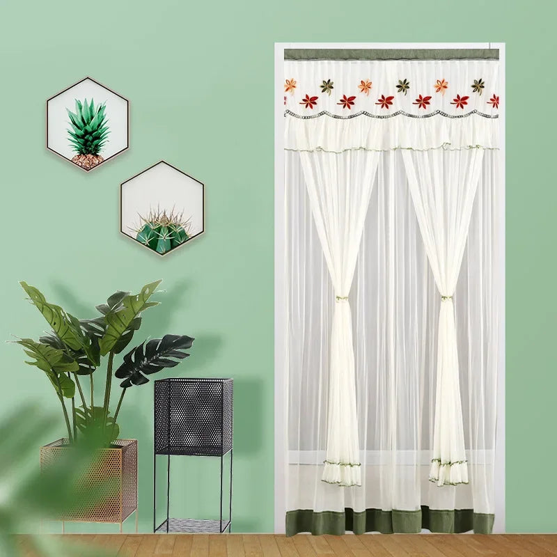 Lace Embroider Door Curtain