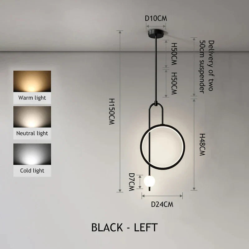 Gold Black Glass Chandelier With LED Illumination