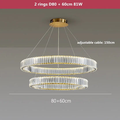 Decorbites™ Kristall-LED-Kronleuchter: Moderne Stahl-Hängeleuchte für luxuriöse Eingangshalle-Dekoration