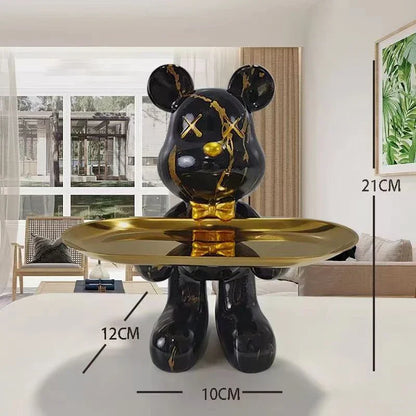 DecorBites™ Graffiti Bear Figurine Home Decor Sculpture Shelf Statue Table Gift