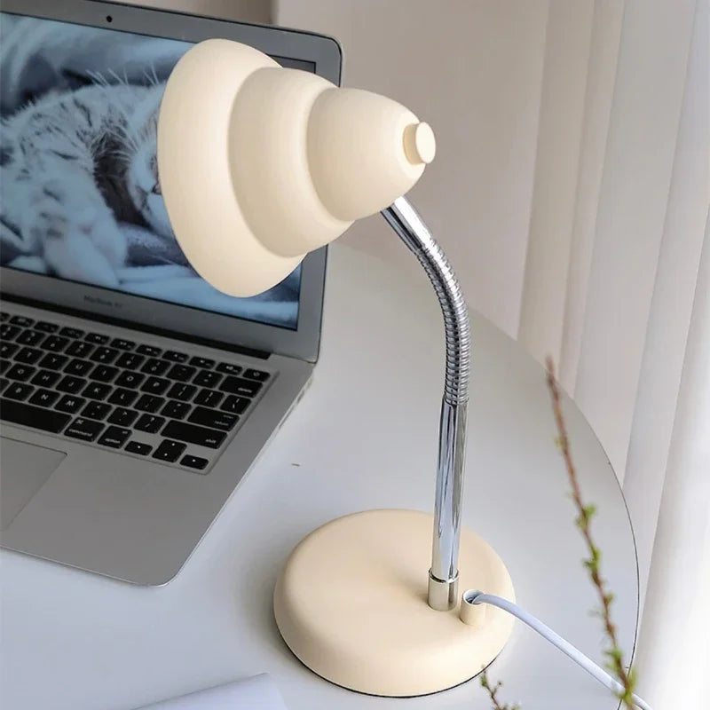 Decorbites™ Sahneartige Schrauben-Dekorations-Schreibtischlampe zum Lesen und Lernen