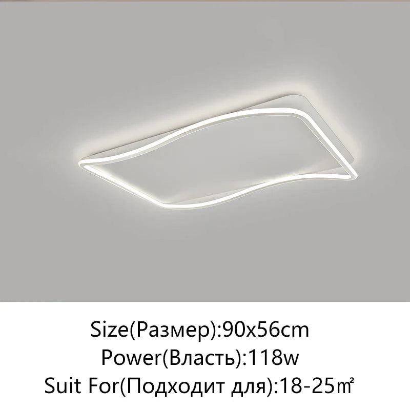 Decorbites™ Goldene LED-Deckenleuchter: Moderne Schlichtheit für Wohn-, Ess- und Schlafzimmer