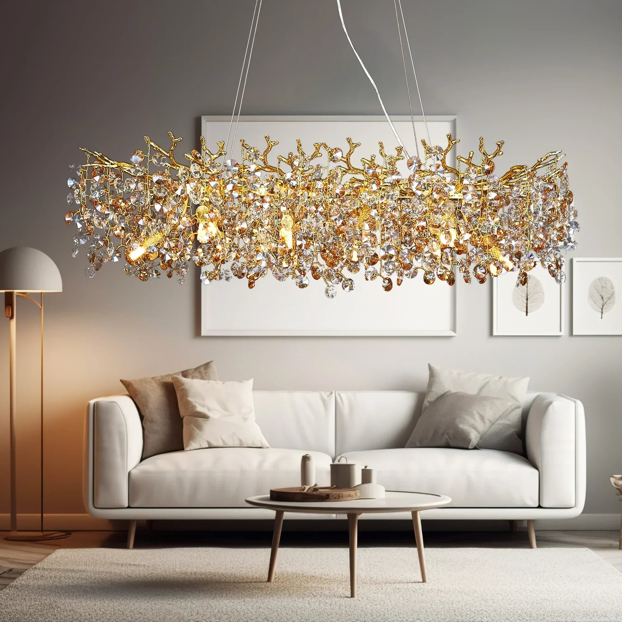 Decorbites™ Große Kristall-Leuchter für Esszimmer - Nordischer LED-Insel-Hängeleuchte