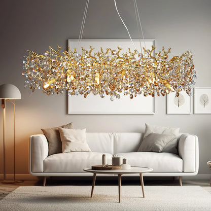 Decorbites™ Große Kristall-Leuchter für Esszimmer - Nordischer LED-Insel-Hängeleuchte