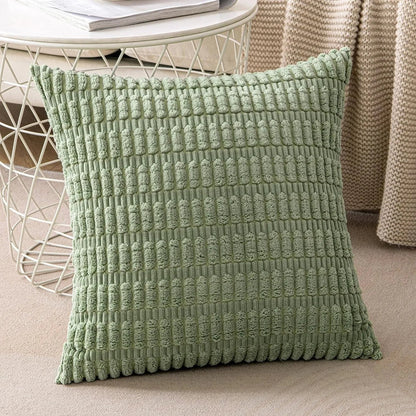 Decorbites™ Kordstoff gestreiftes Kissenbezug 18x18 Zoll Luxus Polsterhülle für das Wohnzimmer