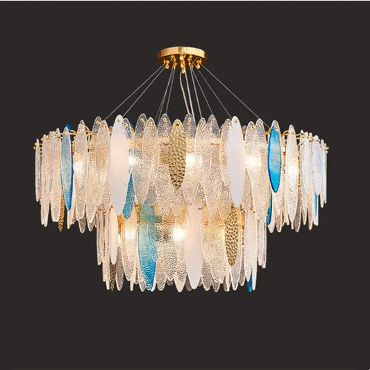 Decorbites™ Gold LED Glas-Lüster für Esszimmer Wohnzimmer Schlafzimmer_Hauptschlüsselwort: Pendelleuchten
