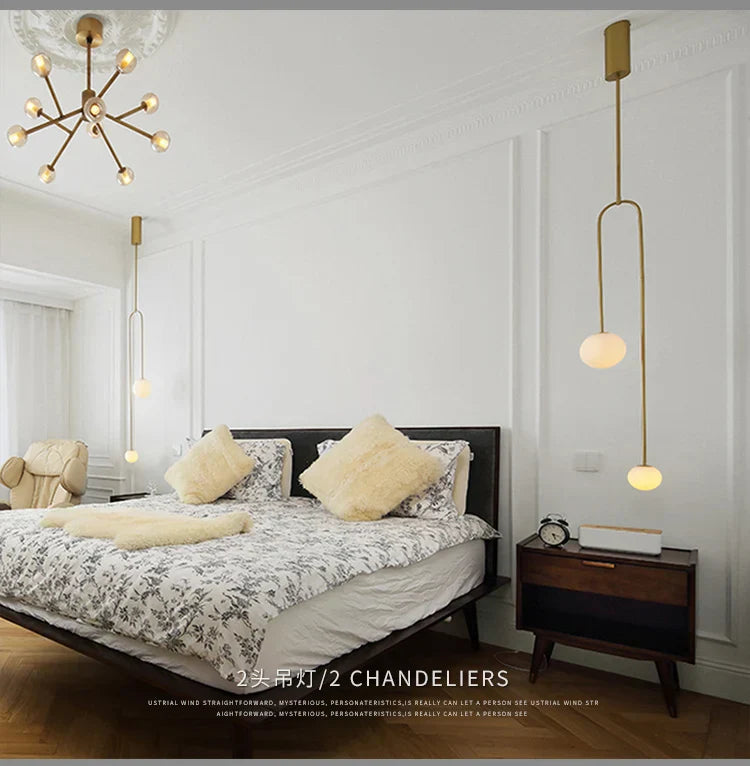 Gold Glass Ball Hanging Lamp