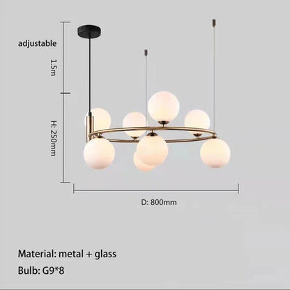 Decorbites™ Glasleuchter G9 Hängeleuchte für Wohnzimmer- und Schlafzimmerdekoration
