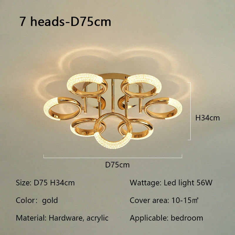 Decorbites™ Kreisring-LED-Deckenleuchte – Moderne minimalistische Luxus-Acrylic-Schlafzimmerbeleuchtung