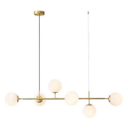 Decorbites™ Glas-Kugelleuchte LED-Hängeleuchte in Goldfinish für modernes Wohnraum-Dekor.