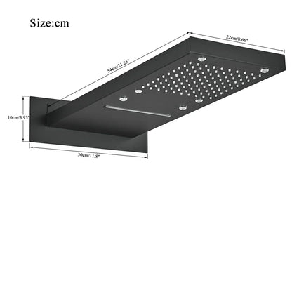 Decorbites™ LED-Wasserfall-Duschkopf 54*22 cm quadratisch Wandmontage Badezimmerarmatur