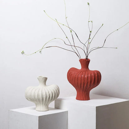 Decorbites™ Fringe Heterophore Vase - Handgefertigte Porzellan-Floralarrangement-Dekoration