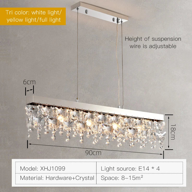 Decorbites™ Kristall-Leuchter: Moderne nordische LED-Wohnzimmerlampe
