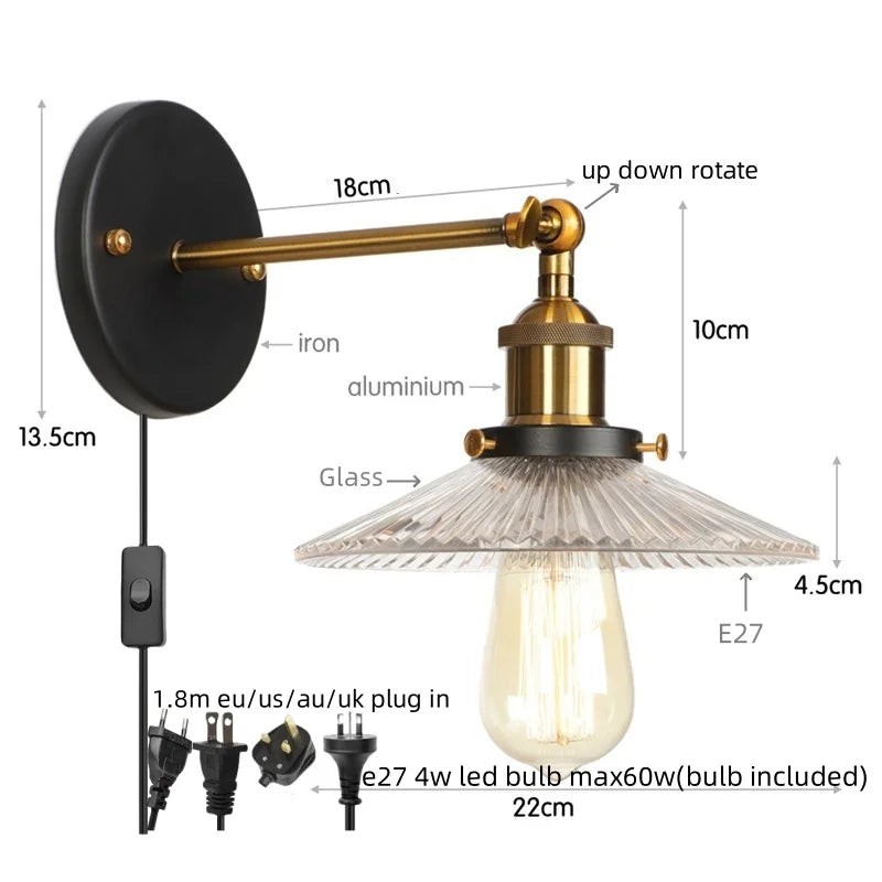 Iron Industrial Wall Light