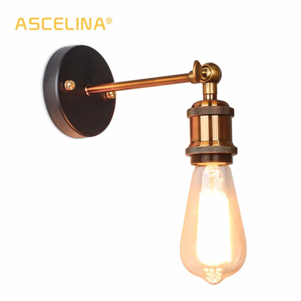 Decorbites™ Industrielle Vintage Messing Wandlampe - Loft Retro Innenleuchten für Schlafzimmer Balkon