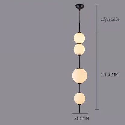 Decorbites™ LED Weiß Glas Kugel Hängeleuchte für die Hausdekoration.