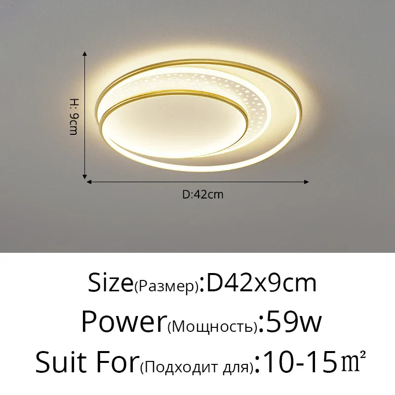 Gold Gray LED Chandelier