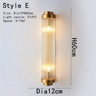 Gold Crystal Wall Light Dia25cm LED Design