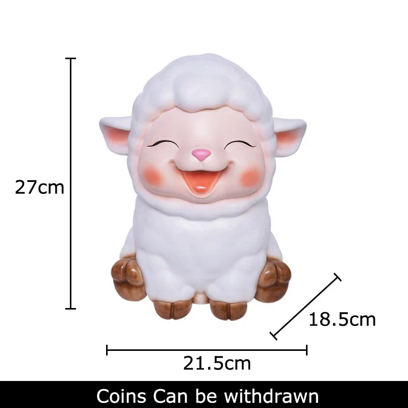 Decorbites™ Kleines Lamm Kinder-Sparbüchse Schweinchen-Sparschwein Ästhetisches Schreibtisch-Dekorationsobjekt Skulptur