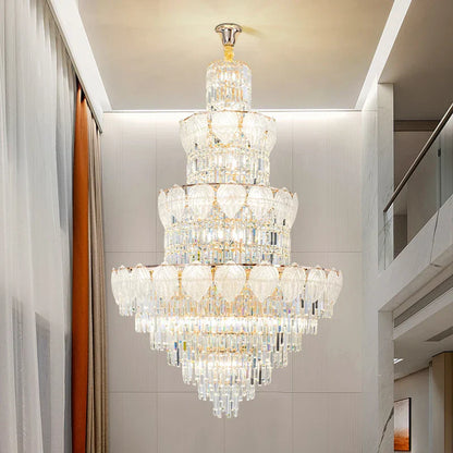 Decorbites™ Kristall-Duplex-Villa-Lüster: Elegante Loft-Wohnungsbeleuchtung im Luxus-Stil für stilvolle Wohnzimmer.