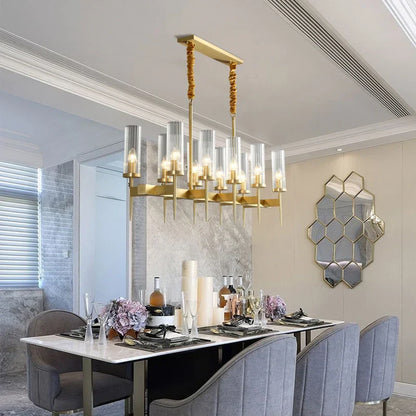 Decorbites™ Vergoldete nordische LED-Kronleuchter für das Wohnzimmer | Luxuriöse hängende Pendelleuchte
