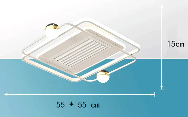 White LED Ceiling Fan Heated Blade Kids Room