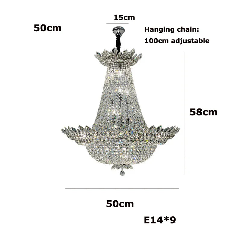 Decorbites™ Kristall-LED-Kronleuchter-Leuchte für luxuriöse Wohnzimmer-Dekoration