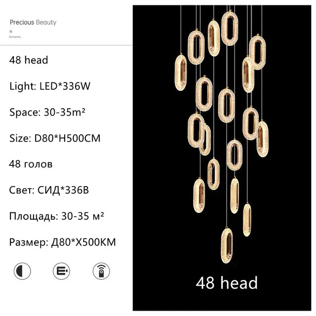 Decorbites™ Gold-Lustre Ovales Acryl-Lüster für Ess- und Wohnräume
