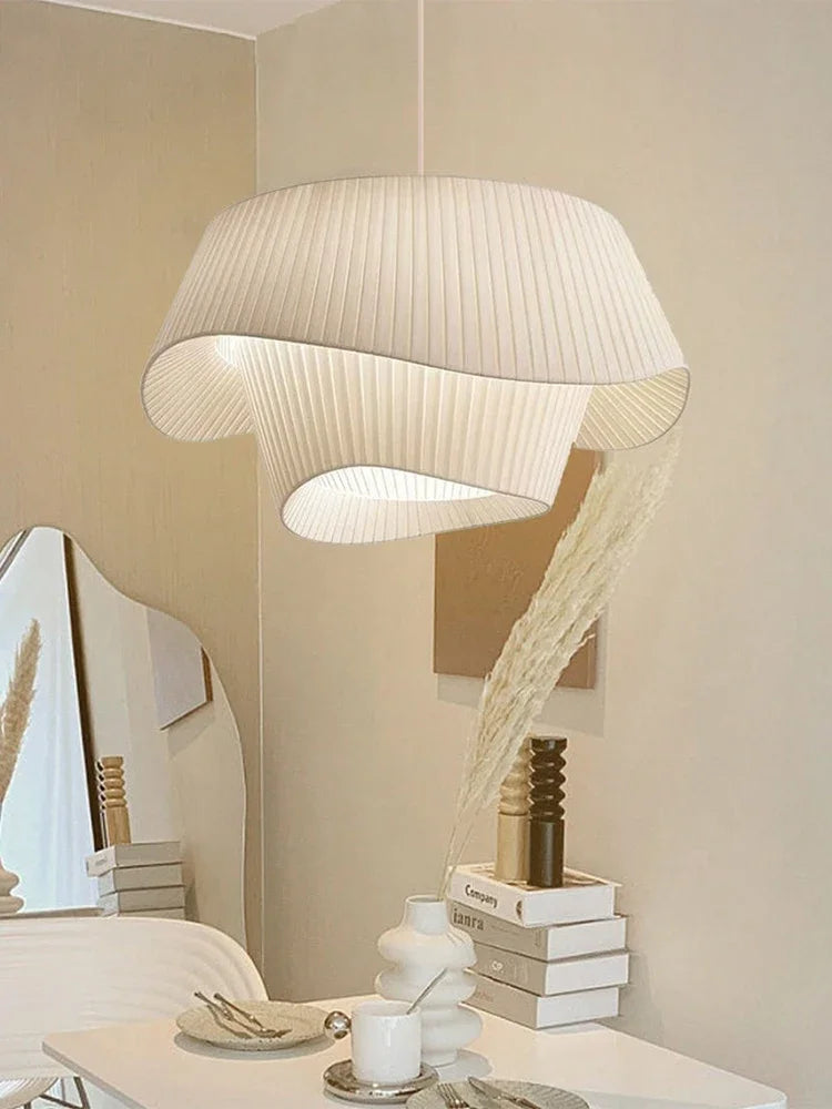 Decorbites™ Design-LED-Stoff-Pendantleuchte für Schlafzimmer, Heimdekoration, hängende Kronleuchter