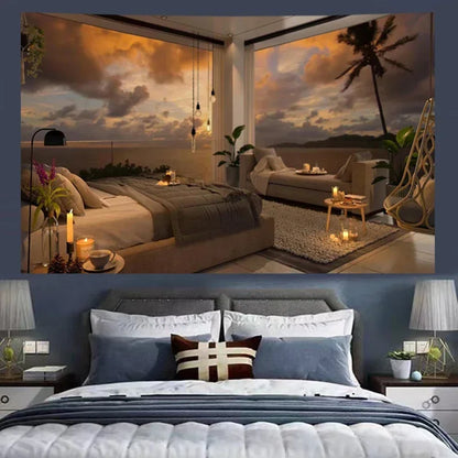 DecorBites™ Cozy Retro Cottage Wall Tapestry for Bedroom Decor Room Dorm Hanging Cloth