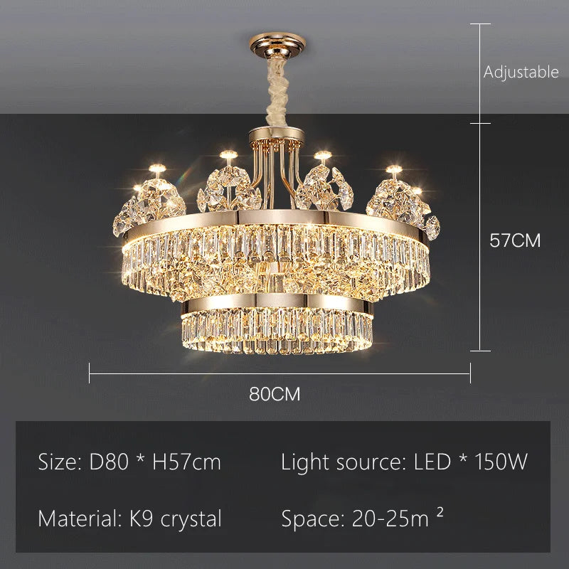 Crystal Ceiling Chandelier D100cm Master Suite