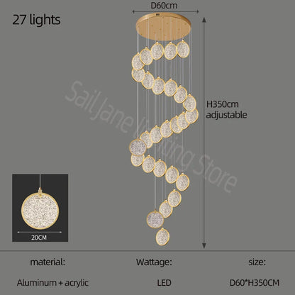 Decorbites™ Zweistöckige LED-Ring-Leuchter - Modernes nordisches Stil Wohnzimmerbeleuchtung