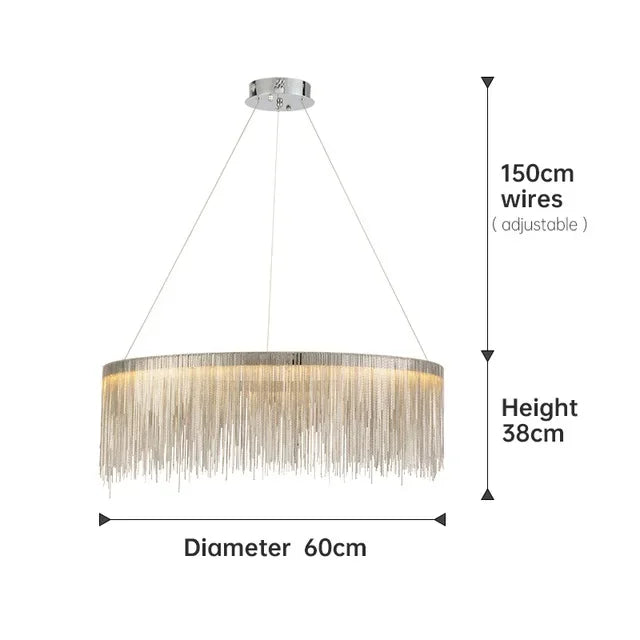 Aluminum Waterfall Pendant Light