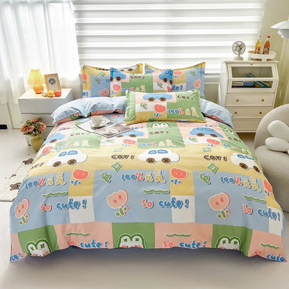 Decorbites™ Brief mit fröhlichem Hündchen-Druck für Bettwäsche-Set für Einzel- und Doppelbett, 3/4 Teile