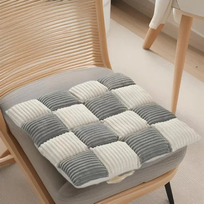 Decorbites™ Samtstoff-Kissen: Karo-Gestricktes Verdicktes Bürostuhl-, Esszimmerstuhl-, Sofa- oder Bodensitzkissen