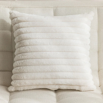 DecorBites™ Geometric Jacquard Embroidered Pillow Cover in Modern Minimalist Black and White Style