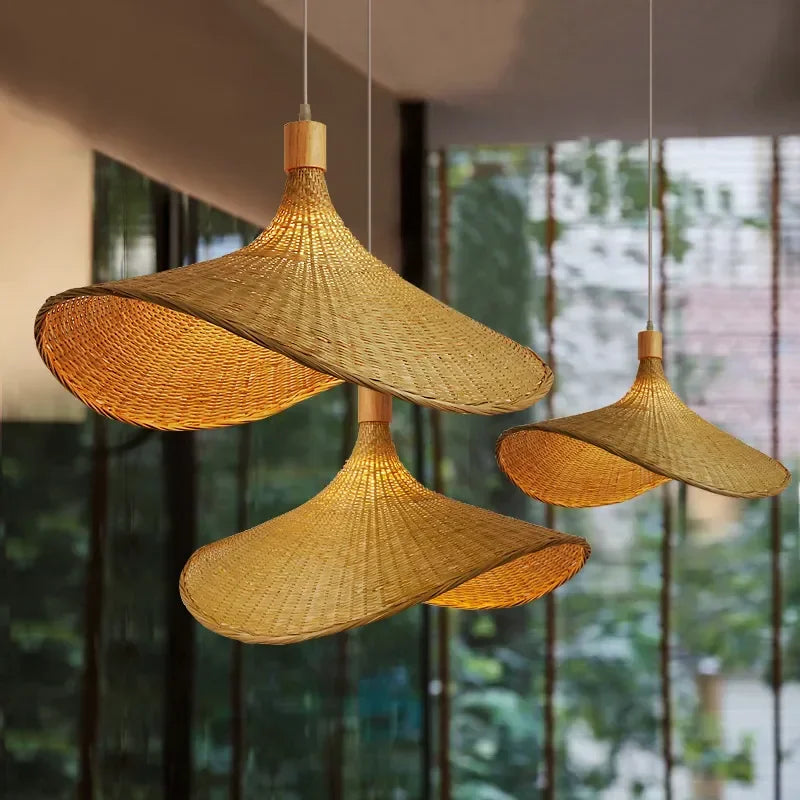 Decorbites™ LED Bambus-Esszimmer-Lüster Vintage Farmhaus-Küchen-Rattan-Dekor