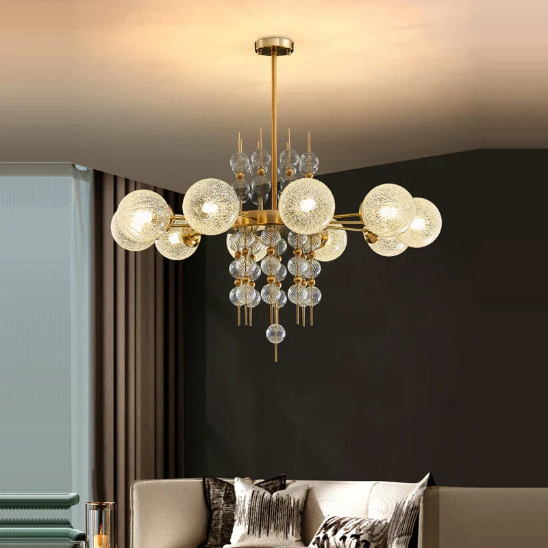 Decorbites™ Gold Chrom Blasen-Deckenleuchter: 2025-Trends Hängelampen für das Wohnzimmer