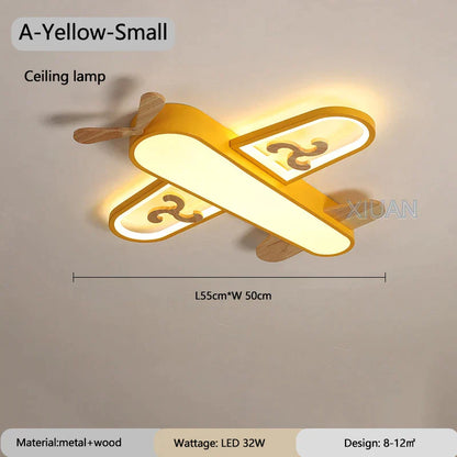 Decorbites™ Kinder-Flugzeug-Anhängerleuchten Holz Metall Wandlampen Kinderzimmer Schule LED