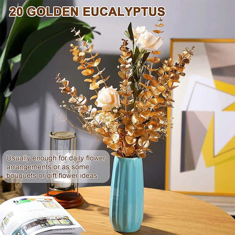 Gold Eucalyptus Silk Stems